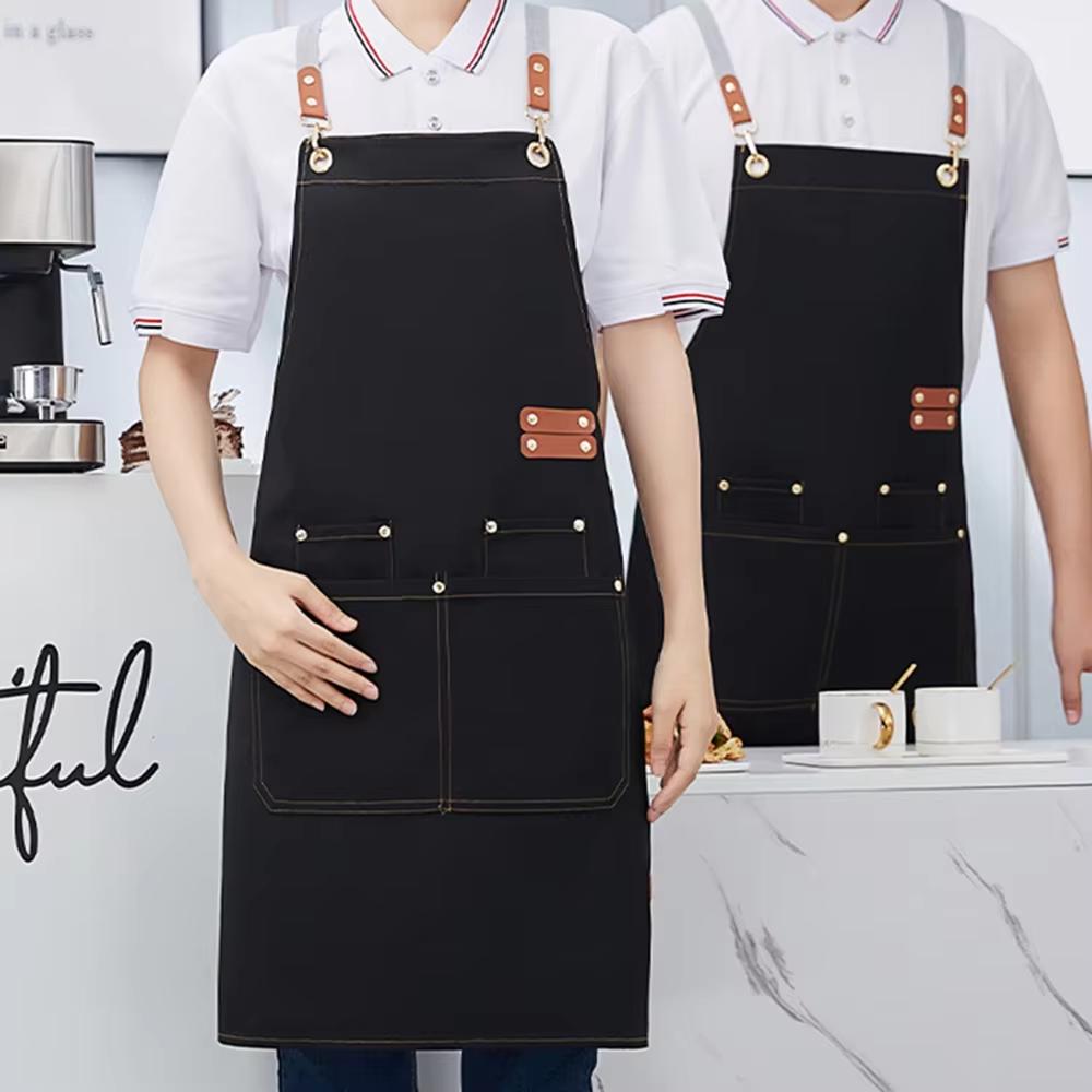 Home Canvas Apron Custom Catering Milk Tea Shop Flower Shop Supermarket Cake Shop Special Work Clothes