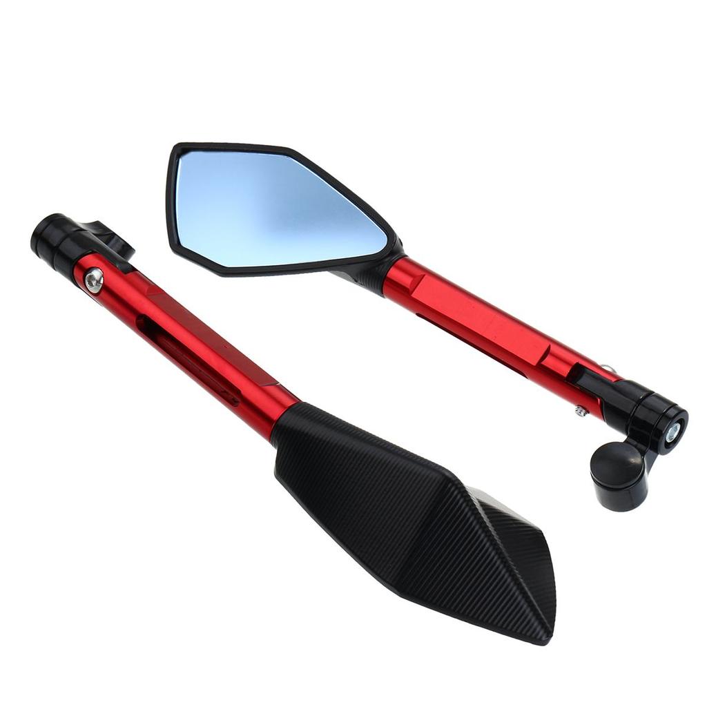 Universal CNC Aluminum Motorcycle Handlebar Rear View Mirrors Blue Anti-glare Mirror For Honda For Yamaha For Suzuki Scooter