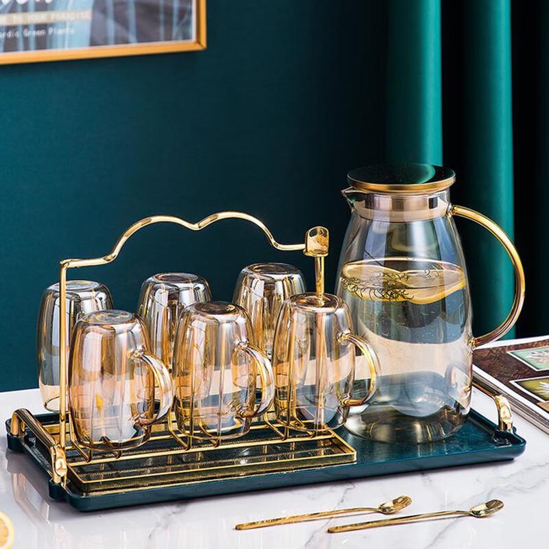 Diller Amber Glass Cold Water Pitcher