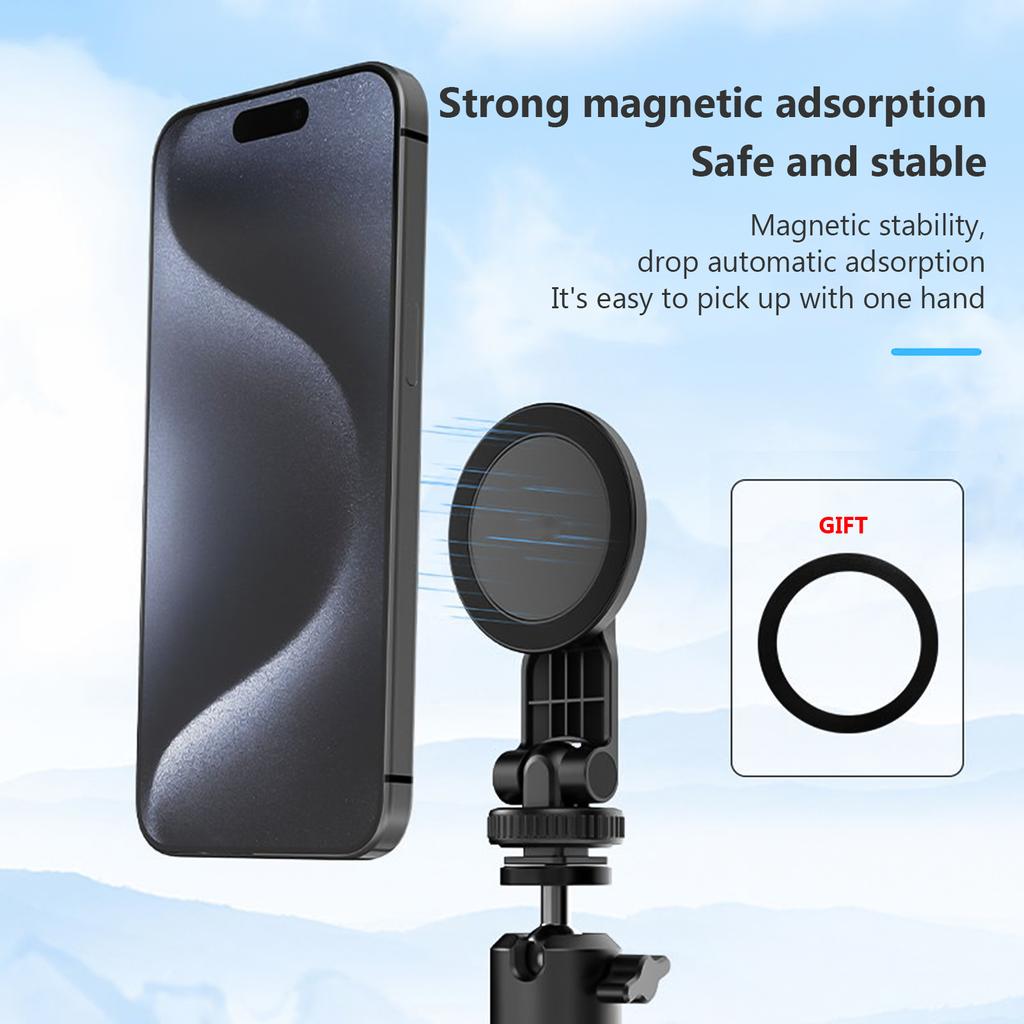   Magnetic Phone Mount Holder Magnetic Phone Tripod Mount for   15 14 13 12 with N52 Magnets Cold Shoe Adapter 1 4 Inch Thrd 150 Tilting  