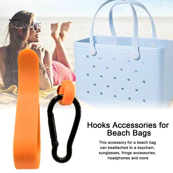 1 Set Beach Bag U-shaped Hook Carabiner Mushroom Buckle Heavy Duty EVA Summer Beach Tote Hole Handbag Hanger Accessories Kit