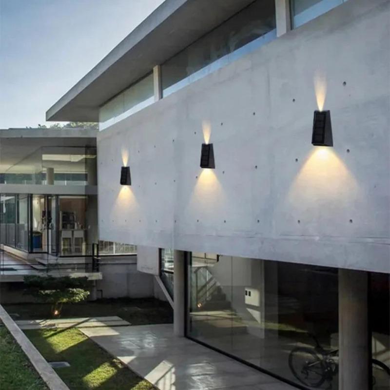 Decoration Solar wall lamp Led solar lights RGB Color Changing Waterproof Wall Lamp Solar Lighting For Walkway Fence Stairs