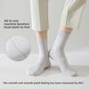 5 Pairs of Cool Bamboo Fibre Socks Men's Breathable Sweat Anti-bacterial Anti-bacterial Spring and Summer Thin Mid-calf Boneless Socks