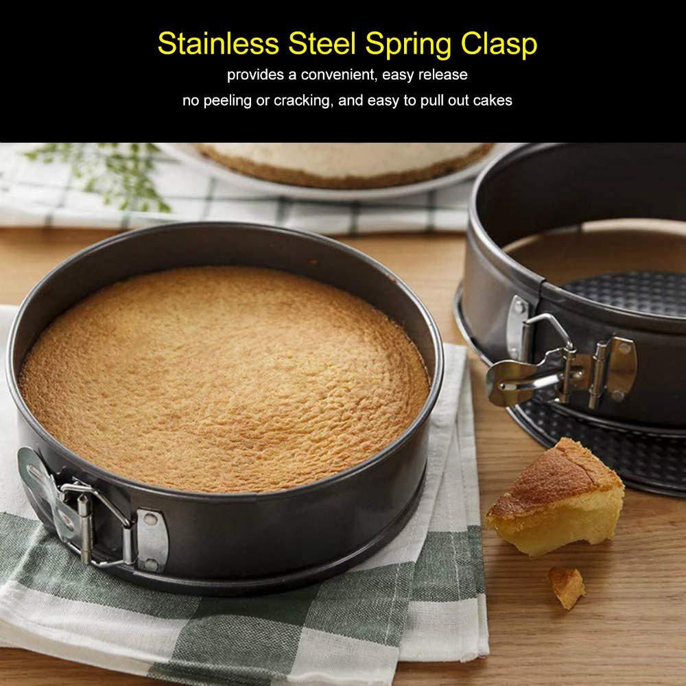 3pcs Nonstick Surface Springform Pan Set Carbon Steel Cheesecake Pan Set  Cheesecake Pizza Bread