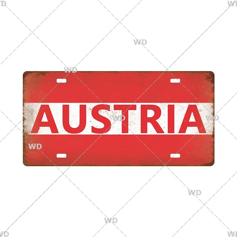 National Flag License Plate 6x12Inch Home Signs Metal Vintage Tin Sign Garage Bar Wall Signs Decor Patriots Best Gift Dustproof