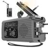 Radio z baterią 4000MAh, radio z alertem pogodowym, radio ładowane przez USB, radio z ładowaniem solarnym, sytuacje awaryjne