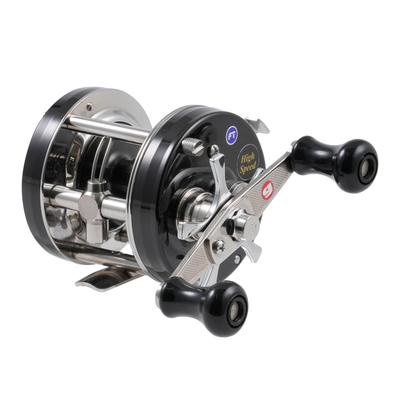 AbuGarcia Ambassadeur 5501C Sort Dobbelt Håndtag Topwater Hjul til og Wels Fabriksindstillet Venstrehånds Aborre, Slangehoved,
