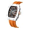 In Stock RM 6702 Slim Barrel Montre Homme Colorful Band Hollow 37.5mm Skeleton Dial Waterproof Sport Casual Quartz Wristwatch