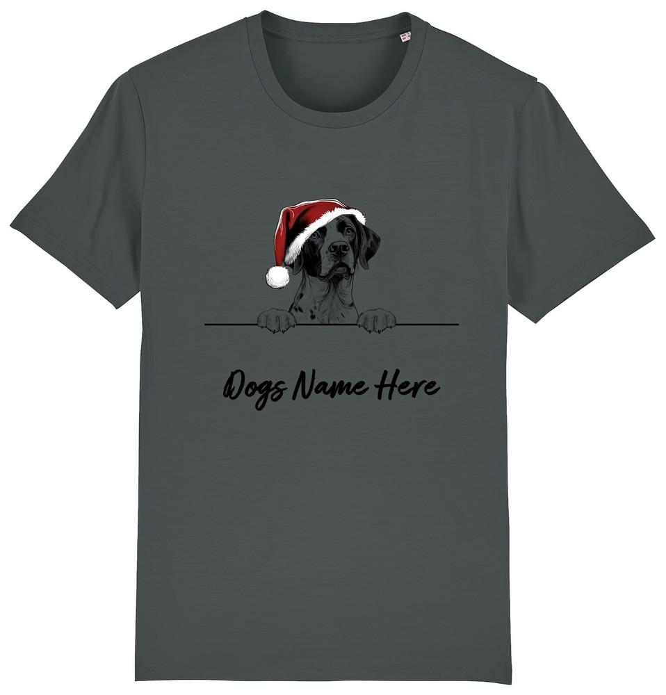

ENGLISH POINTER Personalised Christmas Dog T-Shirt Mens Womens Kids Dogs Name 2XL