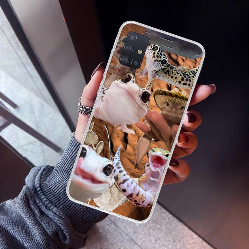 Lizards Geckos Phone Case For Samsung Galaxy A52 A51 A50S A32 A22 A12 A02S A72 A71 A31 A70 A30S Note 20 Ultra 10 Plus S10 Galaxy
