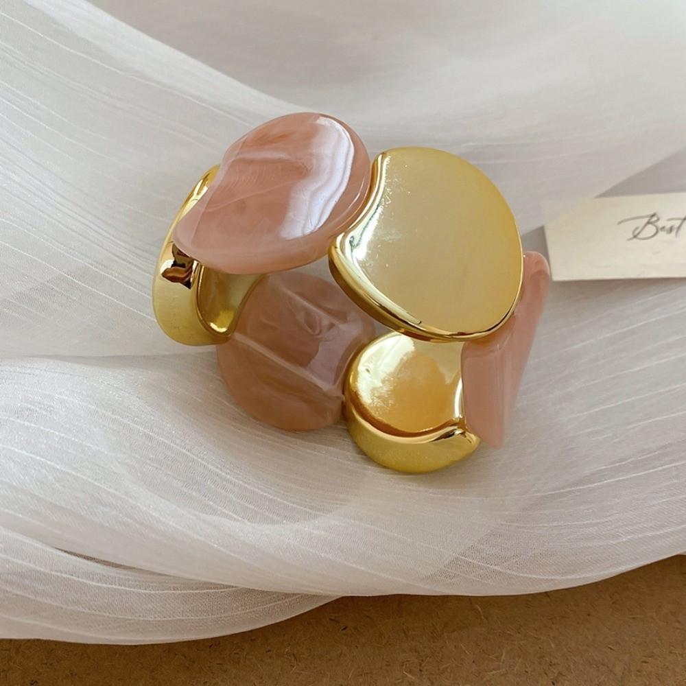 Браслеты из смолы в разных стилях Широкие браслеты-стопки на эластичной веревке Браслеты с акриловой вставкой Женские Style F