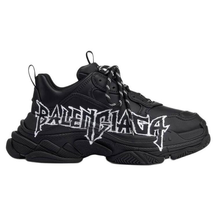 (WMNS) Balenciaga Triple S DIY Metall 'Schwarz Weiß' Damen 524039W2FAY1090