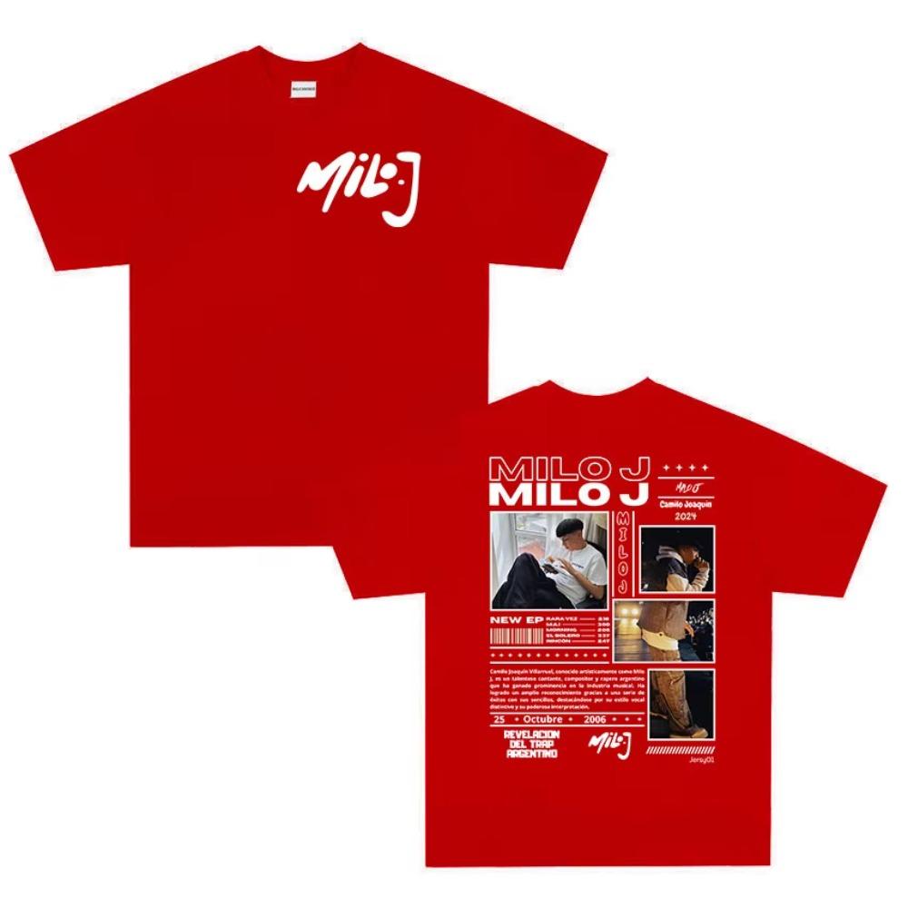 Rapper Milo J Tour 2026 Album T Shirts Mens High Quality Fashion Short Sleeve Tshirt Unisex Oversized Cotton Tshirt Streetwear