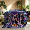 Custom Name Personalized Demon Hunters Kpop Print Blanket, Home Decor, Bedroom, Sofa, Camping, Couch, Gifts for Birthday Christmas