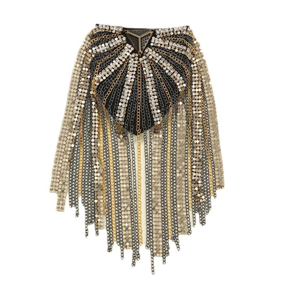 Brooch Brooch Shoulder Board Epaulets Jacket Vintage Brooch Tassel Chain Epaulette  Women