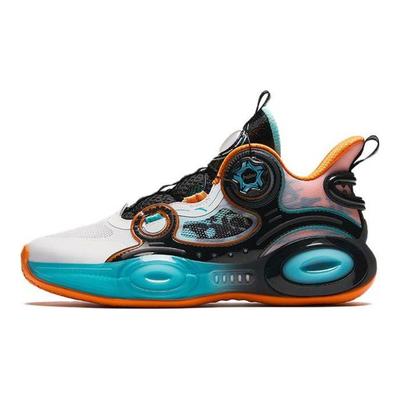 Kids Shaped 3.0 Shock Absorption Low Top Basketball Shoes Kids Sneaker White Black Orange 312421120-3