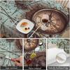 Ancient World Map Compass Skeleton Key Rectangle Tablecloth Table Decor Waterproof Kitchen Dining Tablecloth Holiday Party Decor