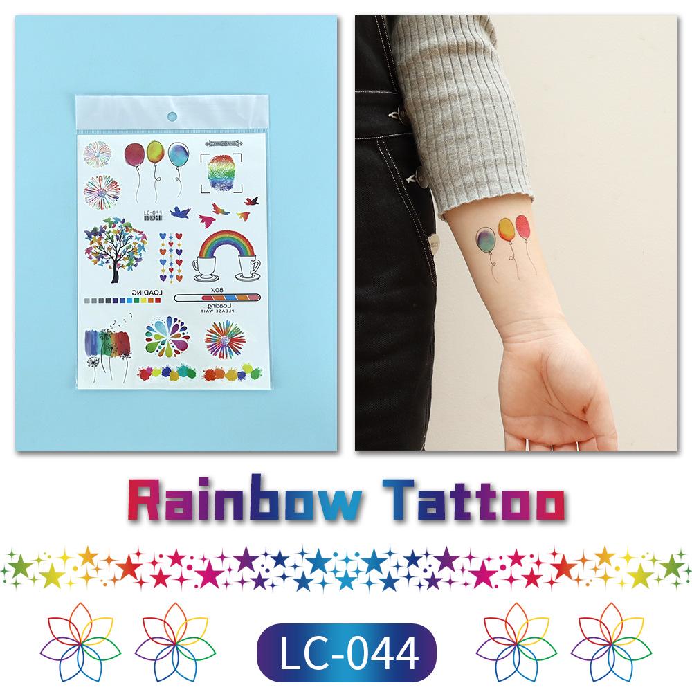 Proud Day Waterproof Rainbow Sports & Camouflage Tattoo Stickers for Arm and Face