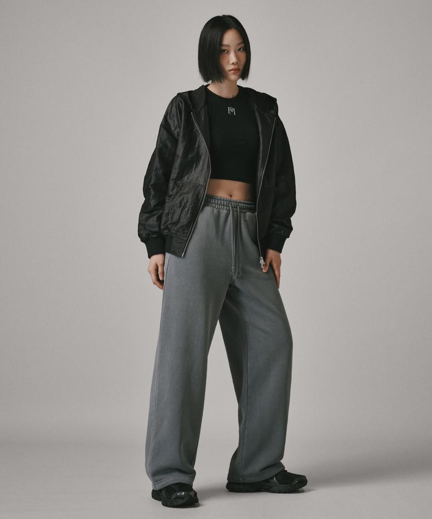 Beodeonteu (Fleece-Lined) Basic Wide Sweatpants [Gray]
