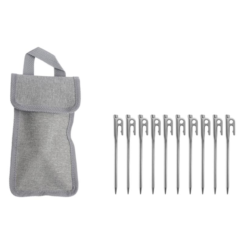 Outdoor Campings Stake Campings Anchors Peg Stainless Steels Tent Stake Replacement Yard Lawns Peg with Bag Enduring