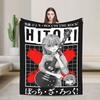 Bocchi the Rock! Hitori Gotou Blankets Anime Flannel Vintage Warm Throw Blankets for Bed Sofa Summer