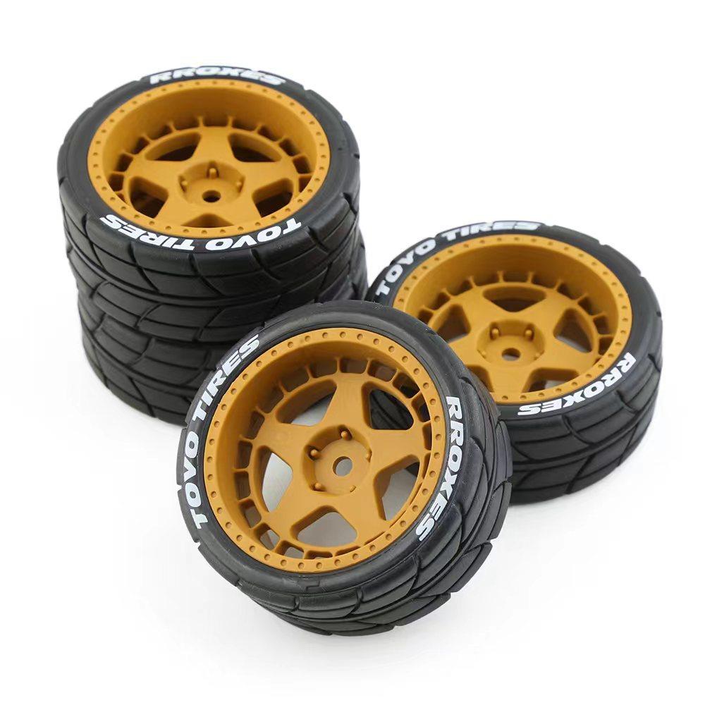 AJG1 Rc Car Accessories HPI Kyomiya 1:10 WRC TT02 XV0 Rally Universal Drift Ford Pickup Wheel Hub And Tires