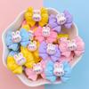 10Pcs New Cute Resin Rabbit Bow Series Flat Back Parts Embellishments For Hair Bows Accessories