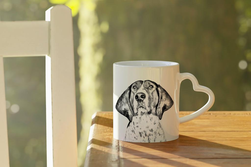 Treeing Walker Coonhound - caneca com um cachorro, caneca adorável com alça em forma de coração, presente universal da marca Art-Dog