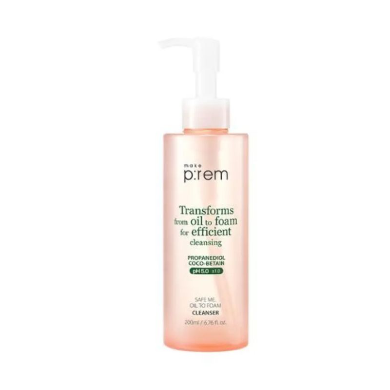 Make P:rem Safe Me Oil To Foam Cleanser Deep Cleansing Makeup Remover Face Wash 200ml