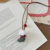 Festive Christmas Tree Fabric Necklace for Women – Cute Cartoon Holiday Accessory for Autumn and Winter Sweaters.