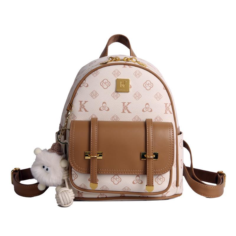 European and American Fashion Large Capacity Backpack Women's New Popular Travel Backpack Casual Student Commuting Small Backpack