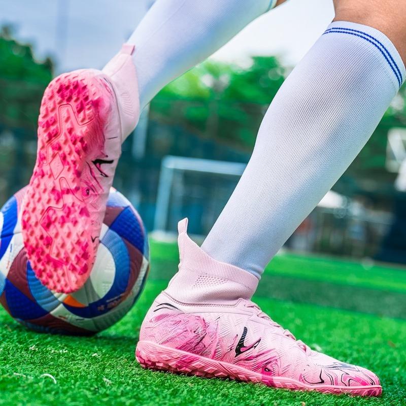 Size 34-46 Men/Women's Camouflage Football Boots Rubber Soft Sole Short Nail Artificial Turf Youth Children Football Shoes