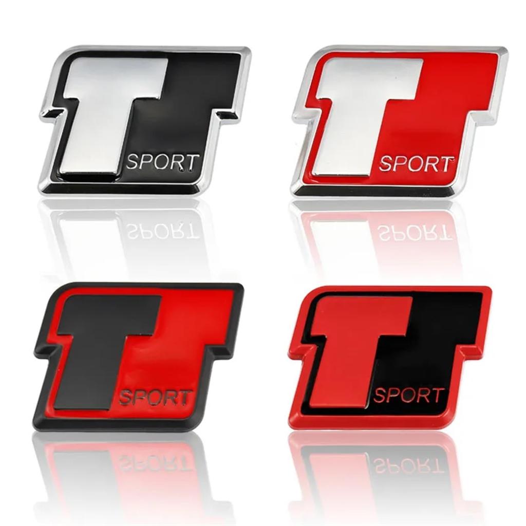 Car Sticker T Sports Sticker Emblem Badge Rear Trunk Decal for Toyota RAV4 Corolla