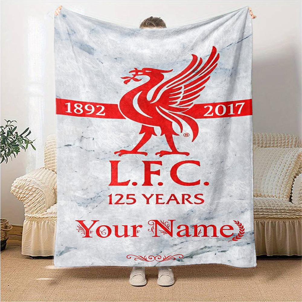 Liverpool Personalized Name Blanket Gift Personalized Blanket Durable Comfort Throw For Picnics Livingroom Living Room Sofa All-Season Use