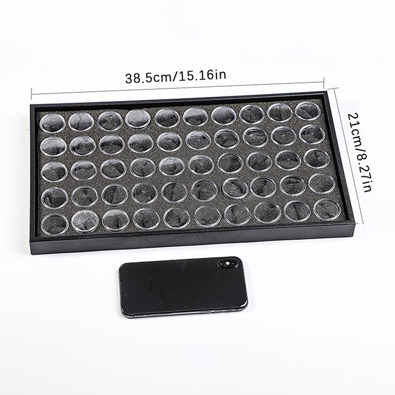 1Set Cutie de Afișare Cutie de Depozitare Pietre Prețioase Diamante Recipiente Mici Rotunde din Plastic Cutie Organizator Bijuterii Recipient cu Spumă