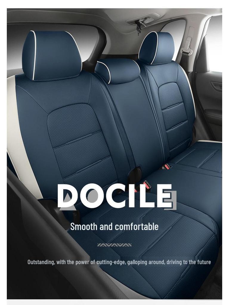 Universal Leather Car Seat Cover: Full Wrap, All-Season, Five-Seat Compatible