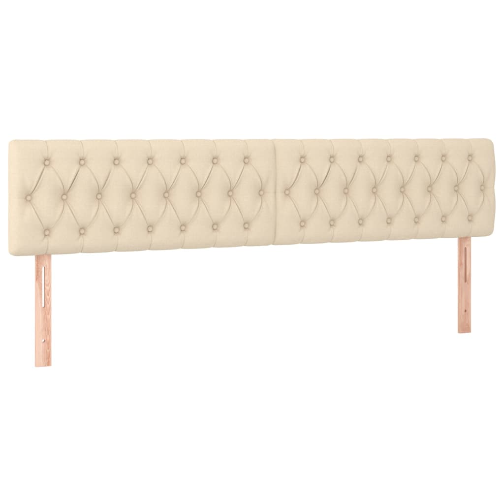 LED Headboard Cream 180x7x78 88 cm Fabric