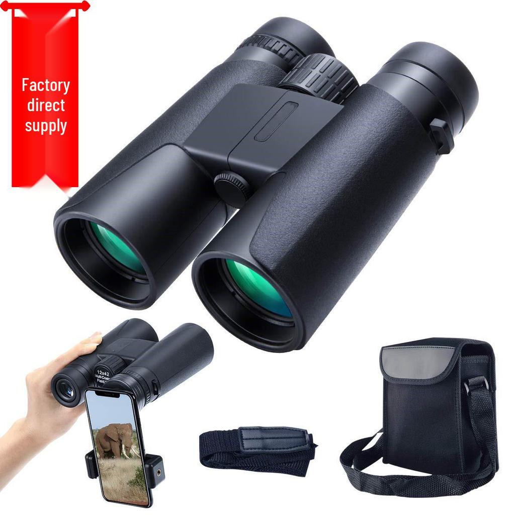 Kaisir 12x42 High-Magnification HD Night Vision Binoculars for Outdoor Travel & Events