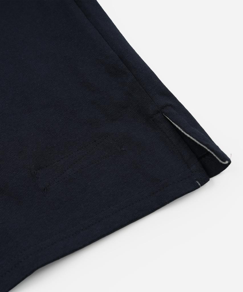 FRIZMWORKS 10S Solid Henley Neck Tee _ Navy