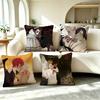 I-Ineffable Husbands Crowley Aziraphale  Square Double-Sided printed Pillow Case Bedroom Bedside Pillow Sofa Cushion Cover