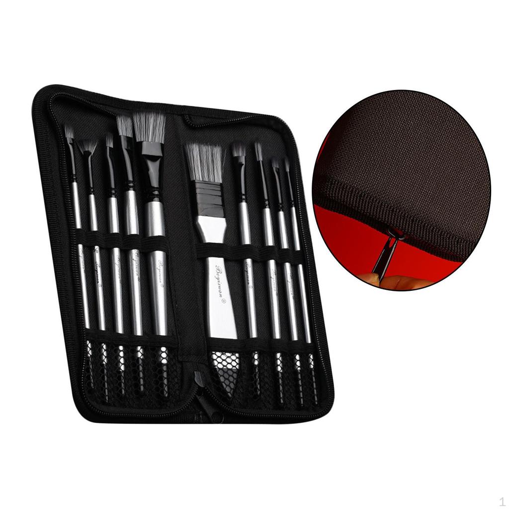 10 PCS Artist Brushes with Carrying Case, Suitable , Acrylic, and Gouache ing, for Adults Kids