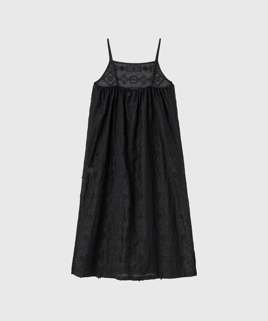 General Idea Voile Lace Layered Dress [Black] / Gf2Lop518