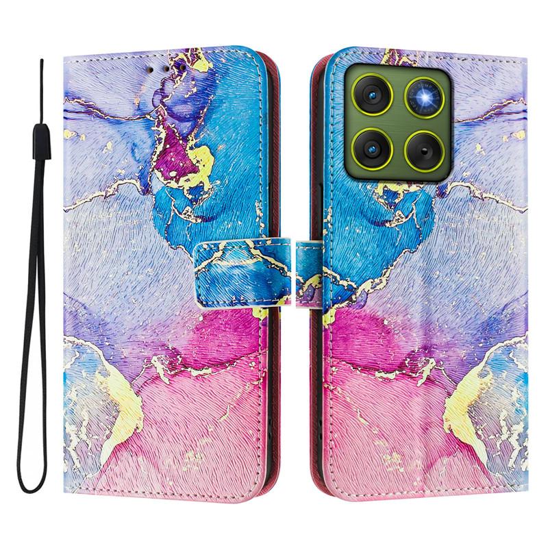 Luxury Flip Leather Case For Motorola Edge 70 Flip Cover On For Moto G67 G57 G06 Power 4G 5G Coque Wallet Bags Flower Cases Etui