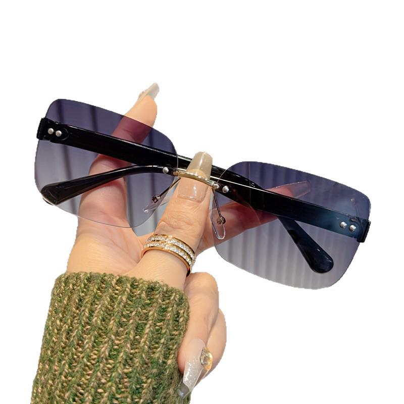Women's Frameless Sunglasses: Sun Protection & Versatile Style, European & American Design
