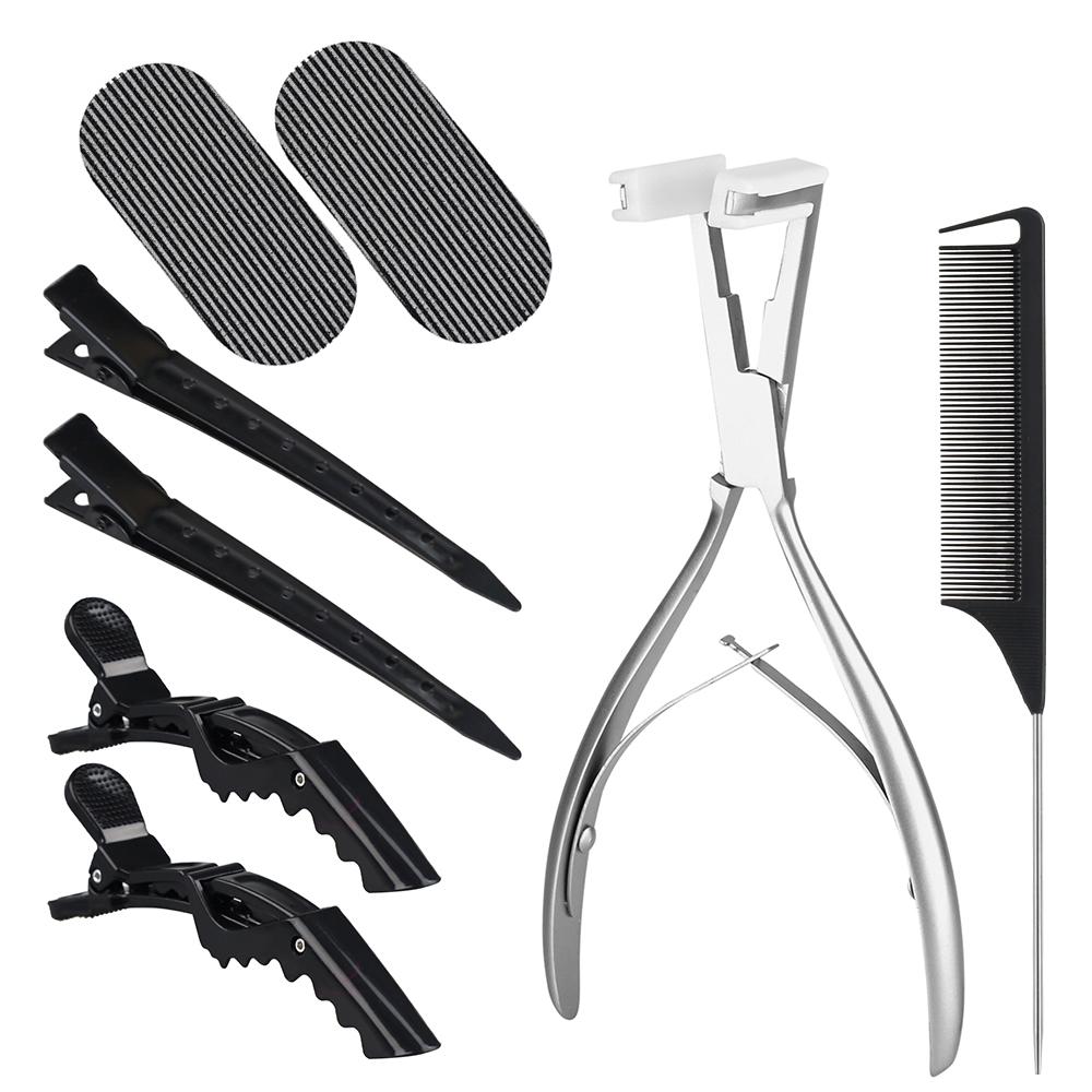 Stainless Steel Pliers for Hair Extension Tape Hairdressing Hair Clip Alligator Clips Keratin Hair Extensions Tools