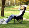 High Back Folding Moon Chair for Camping, Fishing, Picnics, Sketching, and Beach Lounging