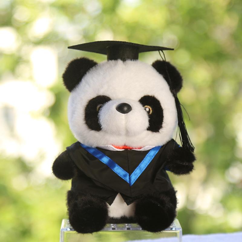 Dr. Panda doll graduation bear kindergarten gift doll Dr. Bear plush toy