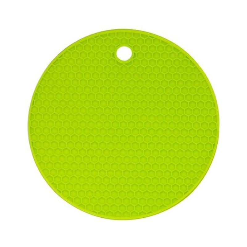 Kulatá izolační silikonová podložka Protiskluzová tepelně odolná proti opaření Voštinová voština Držák podložky do mikrovlnné trouby Tlusté podložky