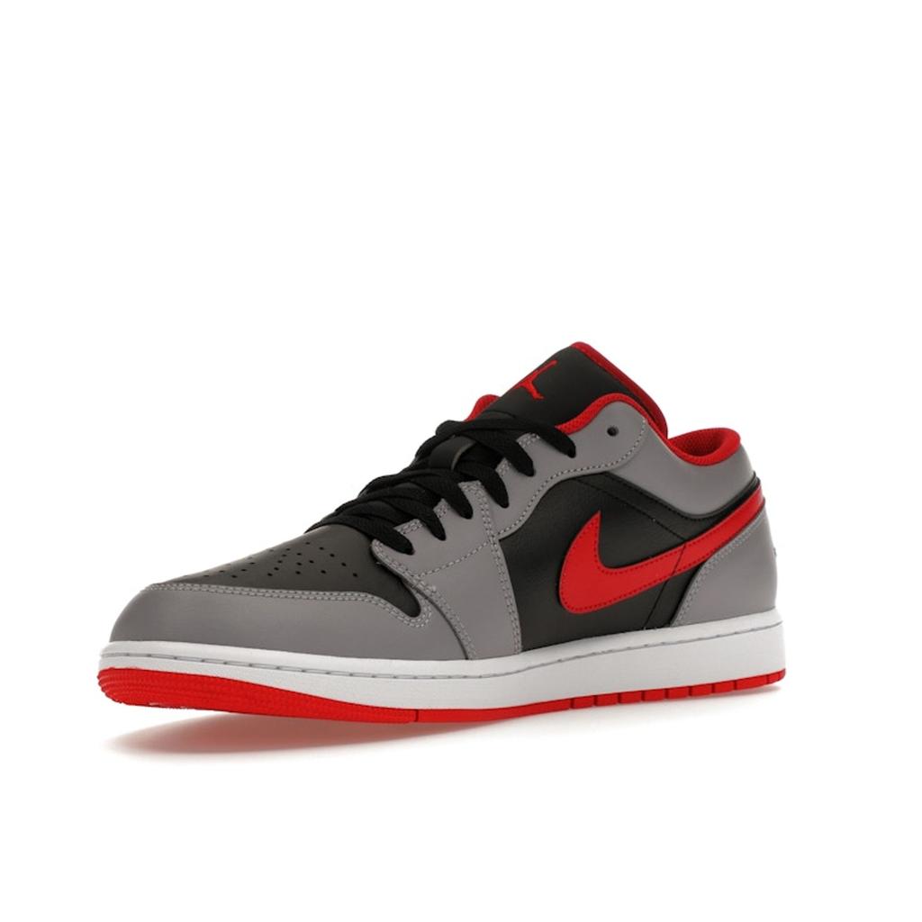 Air Jordan 1 Low Cement Fire Red Men Sneakers Grey Black Cement-Grey 553558-060