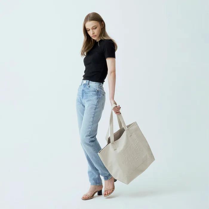 CANDY CRUSH DENIM TOTE h BEIGE